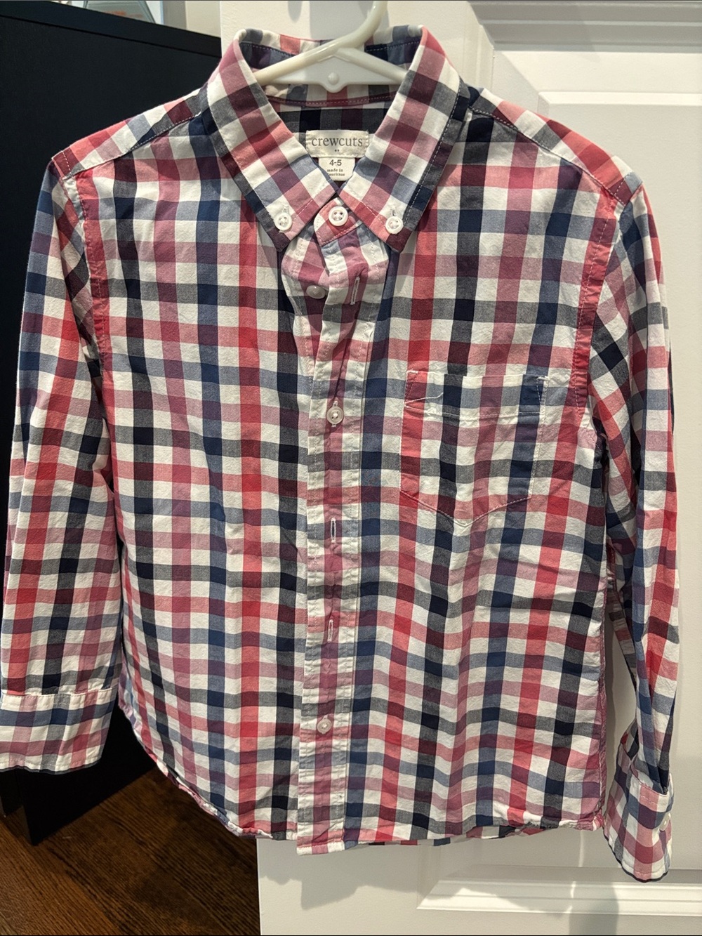 Crewcuts Red, Navy & White Plaid Button-Down Shirt
